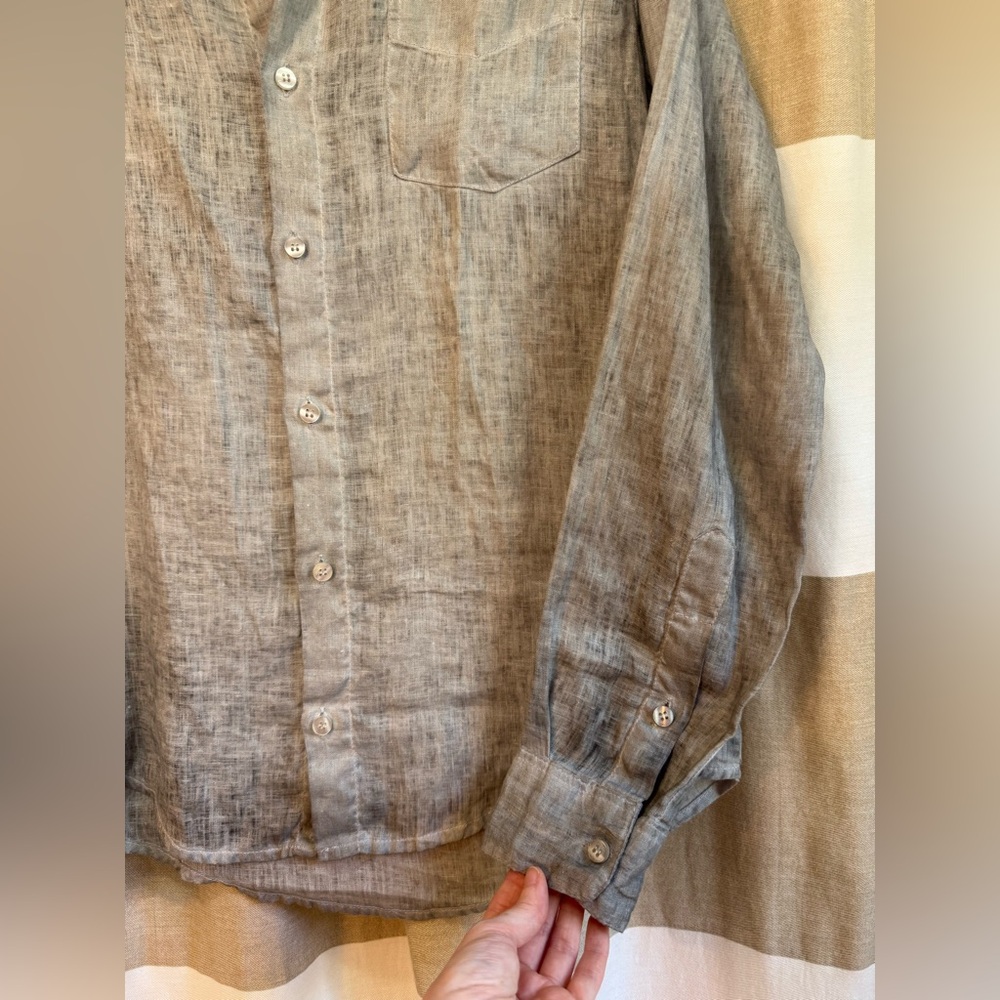 Men's Casual Gray Button Down Shirt - Picture 5 of 13